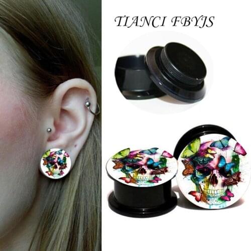 Tianci FBYJS Ear Plugs and Tunnels Organic Flesh Ear Plugs Tunnels Ear Gauges Piercings Ear Stretchers For Women Sexy Body