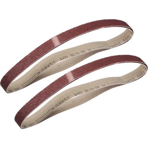 Uxcell 4pcs 1-inch X 30-inch(25mm X 770mm) Sanding Belt 60 Grit Aluminum Oxide to wood, plastic, fiberglass steel etc