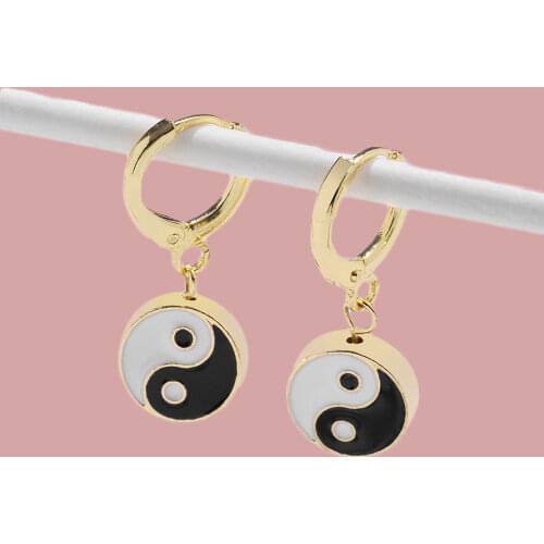2021 New Tai Chi Dangle Earrings For Women Teens Girls Trendy Classic Yin Yang Fengshui Charms Drop Earring Fashion Jewelry Gift
