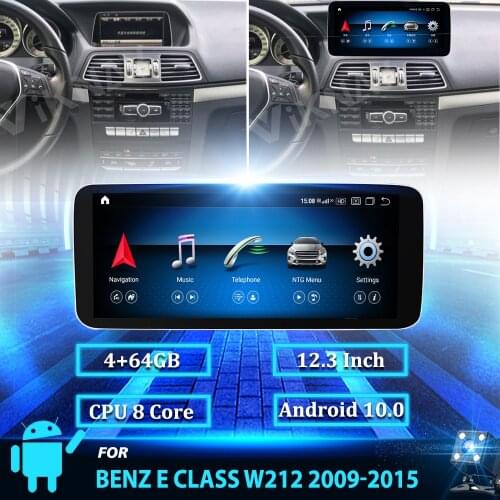12.3inch android 10 Eight Core Car multimedia radio Player for Mercedes benz E Class W212 2009-2015 GPS Navigation