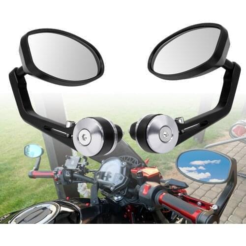 22mm Motorcycle Mirror White Glass Handle Bar End Rearview Side Mirror For YAMAHA fjr1300 fz1 fz600 trx850 fzr400 fazer xjr400