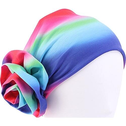 Women Knot Headband Flowers Printed Elastic Headbands Hair Bands Female Turban Hair Accessories