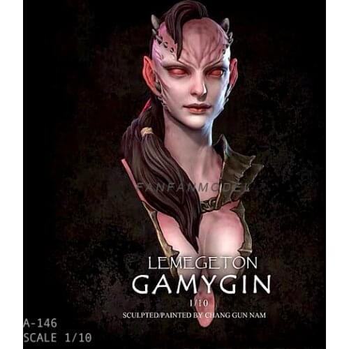 1/10 Resin Bust Model Female orc hunter Self-assembled A-146