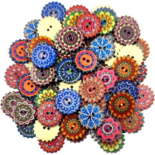 100 Bulk Wood Buttons Costume Bag Cardmaking DIY Crafts Fastener 20/25mm