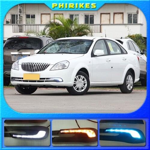 2pcs LED DRL daytime running light For Buick Excelle 2013-2015 White yellow blue Front Fog Lamp Day Light