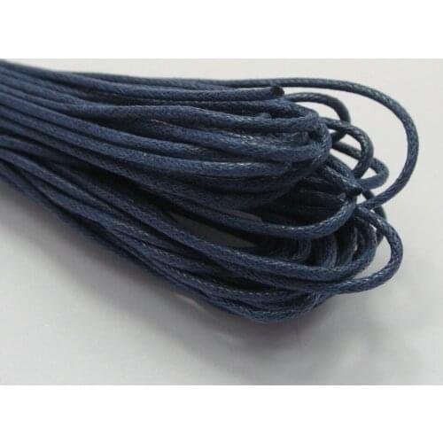 50 Meters Navy Blue Waxed Cotton Beading Cord 1.5mm Macrame Jewelry String