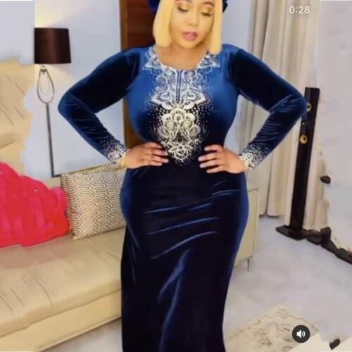 African Dresses For Women 2021 Autumn Winter Africa Clothing Muslim Long Maxi Dress High Quality Fashion African Dress For Lady