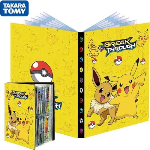 Pokemon Album Collections Holder Cards Book 240Pcs Display Livre Pokémon Binder Playing Game Trading Pikachu Map Folder Kid toys