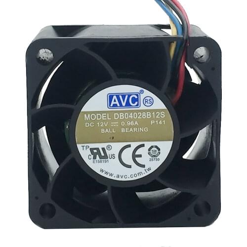 AVC New DB04028B12S 12V 0.96A 4CM 40mm 4028 4 wires server cooling fan violence 40*40*28MM