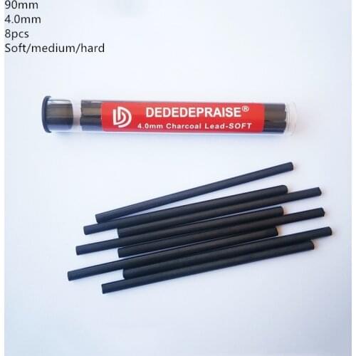 8pcs Automatic/Mechanical Charcoal Pen 4.0mm Thick Refill/Lead/Core Erasable Lead soft/medium/hard art supplies Free shipping