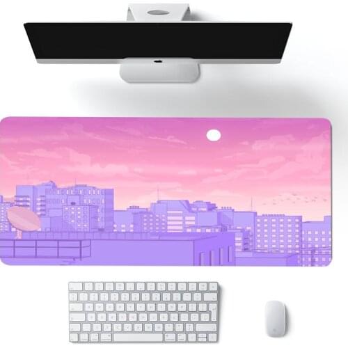 Anime kawaii Big Mouse Pad Large Rubber Gaming Mat Speed Kawaii XL MousePad Keyboard Locking Edge Otaku Compute mouse pad