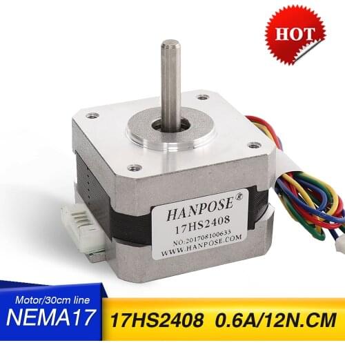 1 PCS Free shipping certification 17HS2408 4-lead Nema 17 Stepper Motor 42 motor 42BYGH 0.6A CECNC Laser and 3D printer motor