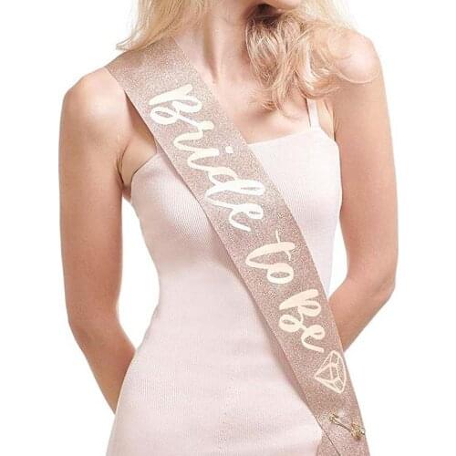Hen Party Rose Gold Bride To Be Sash Hen Party Decoration Hen Night Decoration Bachelorette Party Supplies AQ01