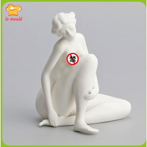 DIY Crafts 3D Art Female Body Silicone Candle Mold Resin Mould Fat Buttocks