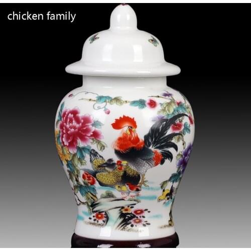 Jingdezhen ceramic tea pot general tank household storage tank porcelain jar green tea black tea Pu'er tea storage tank