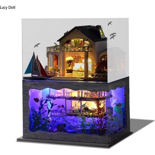 Furniture Diy Doll House Wooden Miniature Doll Houses Furniture Kit Puzzle Handmade Dollhouse Craft Toys For Children Girl Gifts