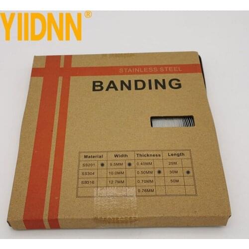 SUS201 Stainless Steel Banding Coil Strapping, Tensioning 3/8" x0.020" x 100",9.5mm*0.5mm*30m