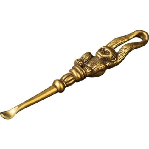 Fashion Gold Metal Smoke Spoon Use For Sniffer Snorter HOOVER HOOTEER Snuff Snuff Snorter.Powder Spoon Smoking Accessories