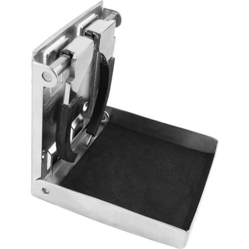 Stainless Steel 316 Folding Cup Drink Holder Can Bottle Holder Stand Mount Support Auto Car Marine Boat Truck RV Fishing Box