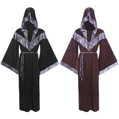 Adult gothic hooded cloak, halloween, cloak, woman, man, vampire, grim reaper party cloak cosplay costumes
