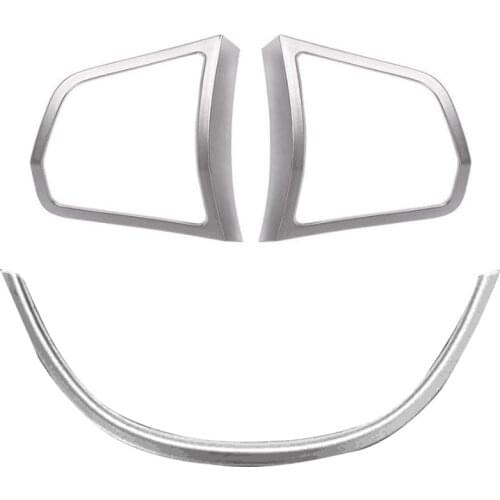 Fit for BMW F10 5 Series 525I 520I Car 2Pcs Left and Right Steering Wheel Button Cover Trim+1Pc U Type Car Styling Sticker ABS