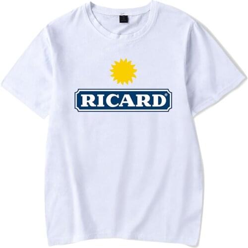 Casual Ricard Print T Shirt for Men Female Camiseta Summer Unisex Short Sleeves Tshirts Graphic T-shirt Trendy Streetwear Tees