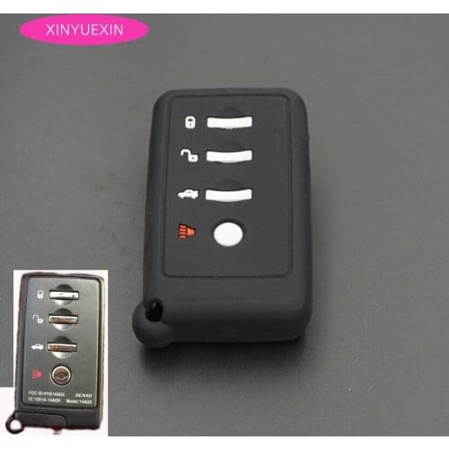 Xinyuexin Silicone Rubber Car Smart Key Case Fit for Subaru Forester Outback 4Buttons Keyless Smart Key Car Styling
