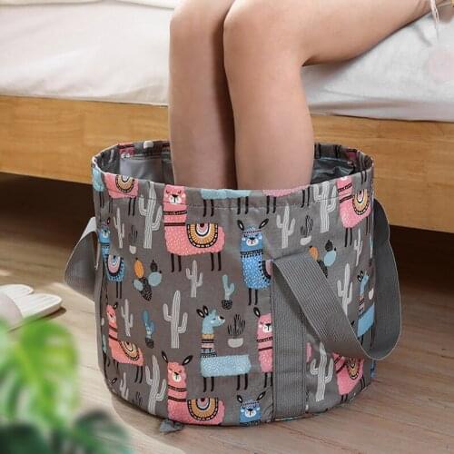 Folding Basin Waterproof Feet Massage Laundry Bucket Portable Durable Outdoor Travel Camping Washbasin Bathroom Cleaning Tools