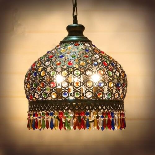 LED Chandelier Lighting Vintage Chandeliers Kitchen Light Fixtures Metal+Crystal Lampshade Free Shipping
