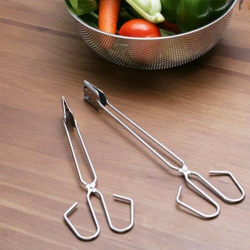 Convenient BBQ Tools Stainless Steel Scissors Type Grilled Food Clip Barbecue Portable Tongs Outdoor Accessories Gadget New