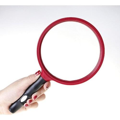 3X 130mm Large Lens Magnifier Anti-Slip Handle Magnifying Glass for Reading