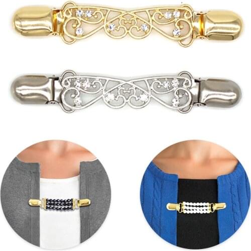 Vintage Cardigan Clip Duck Clip Clasps Shirt Dress Brooch Women Blouse Shawl Fasteners Clip Holder Clothing Accessories