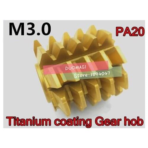M3 modulus 70*60*27mm Inner hole PA 20 degrees HSS Titanium coating Gear hob Gear cutting tools Free shipping