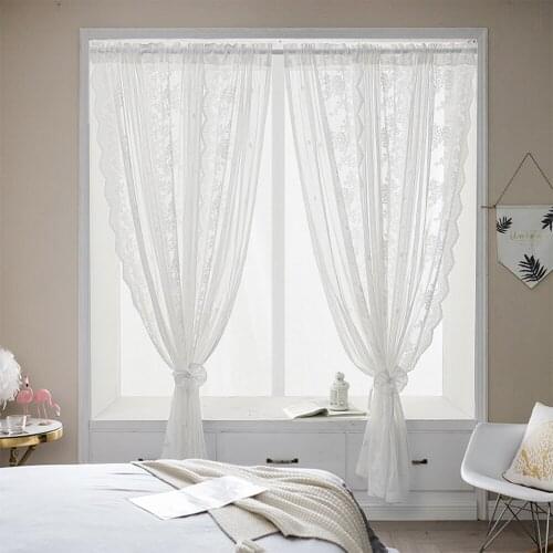 YanYangTian Jacquard gauze Wear rod Curtains in the living room for kitchen living room Blinds for windows sheer curtains