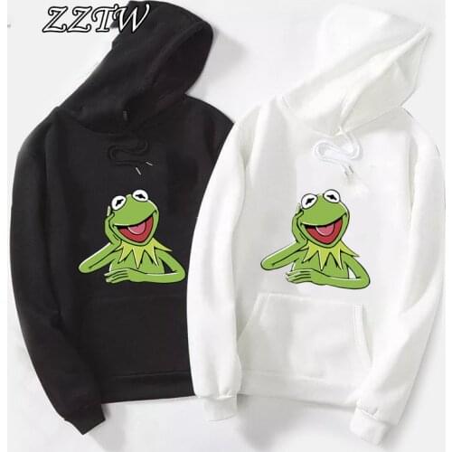 Yer A Wizard Kermit Oversized Sweatshirt Women Hoodies Harajuku Warm Pullover Frog tops Pink Womens Korean Style