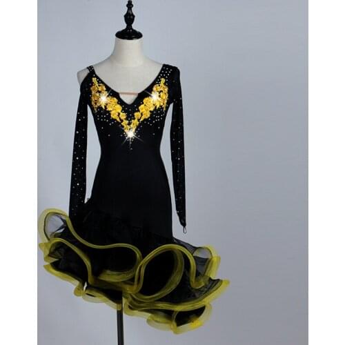 Latin dance dress women diamond latin dance costumes for women samba tango dance dress latin dresses for girls competition