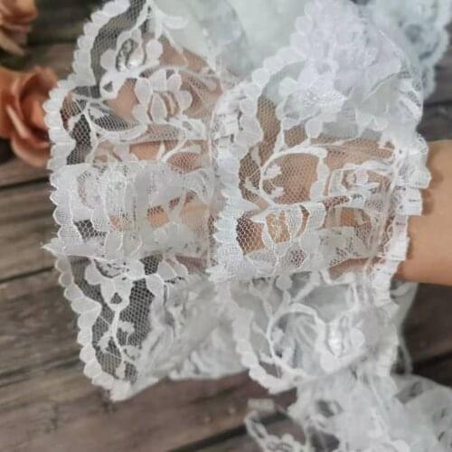 1Yards High Quality Ribbon Mesh Lace Fabric 7CM Guipure Tulle Embroidery Lace For Sewing Dresses Trimmings dentelle encaje PY-16
