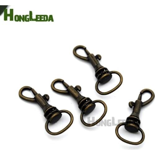 30pcs/lot 12mm Antique brass/Bronze Alloy Swivel Clasps Snap Key Hooks DIY Key Chain Ring Free Shipping HK-010