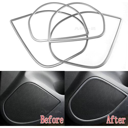 4pcs Interior Door Audio Stereo Speaker Sound Ring Collar Cover Trim FIT For Mazda 6 Atenza Car Styling Auto Accessories
