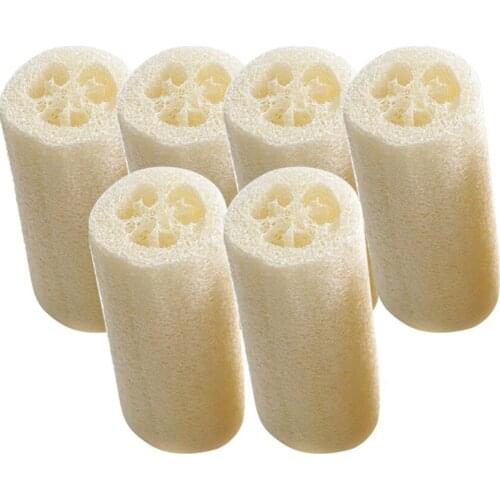 6Pcs Natural Loofah Luffa Loofa Bath Body Shower Sponge Kitchen Cleaing Scrubber