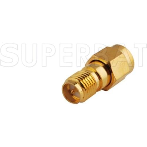 Superbat SMA Adapter RP-SMA Jack to SMA Plug Straight Long Version RF Coaxial Adapter Connector
