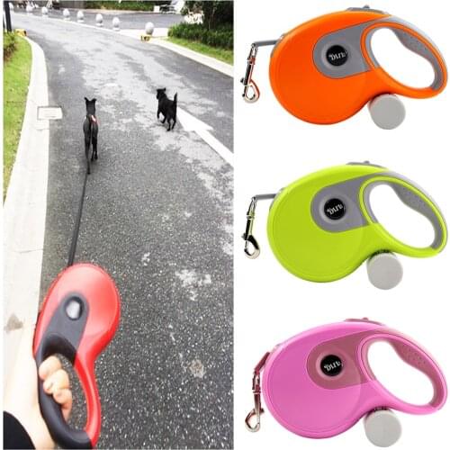 Automatic Pet Nylon Retractable Leash Dog Extending Traction Rope Cat Puppy Walking Collar Pets Running Leads Belt Dogs Supplies