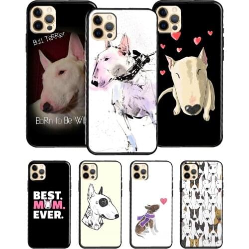 English Bull Terrier Dog For iPhone 12 Pro Max Mini 7 8 Plus Phone Case For iPhone 11 Pro Max XS XR X SE 2020 Cover