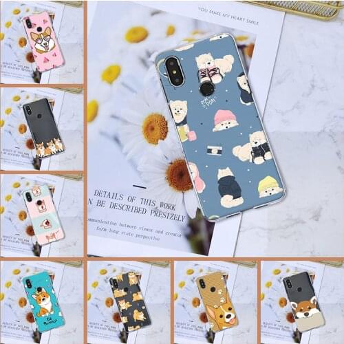 Kawaii DOG Cartoon Shiba Inu Corgi Cute Phone Case For Xiaomi Mi Max 1 2 3 Silicone Back Cover For Xiaomi Mi Note Mix 1 2 2S 3