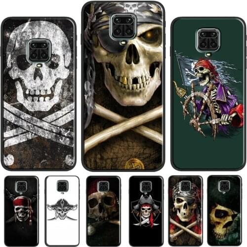 Pirate Skull Cross Bones Case For Xiaomi Redmi Note 10 Pro Note 7 8 9 Pro 8T 9S Back Cover For Redmi 9 9A 9C 9T K40