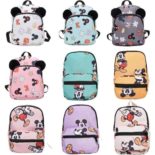 Anime Disney Childrens Cartoon Backpack Mickey Mouse Mickey Minnie Pattern Backpack Children Christmas Gifts