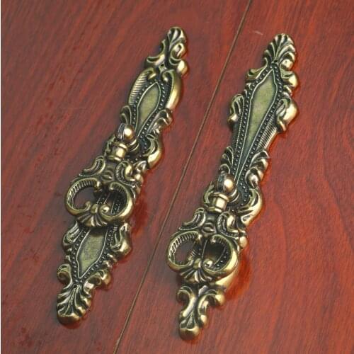 European retro style Double door furniture handle bronze drop ring Pendant kitchen cabinet dresser cupboard door knob handle