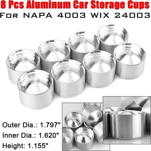 R-EP 1/2-28 Fuel Filter Solvent Trap for Napa 4003 Wix 24003 Aluminum Car 5/8-24 Fuel Storage Cups 8PCS Black Silver XH-6118