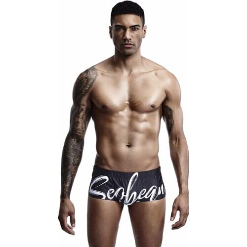 Hot swimming Trunks Tether Mens Boxers Beach shorts Swimwear with Pocket trunks Sexy Shorts Boxers Sports suit Men Swimsuit