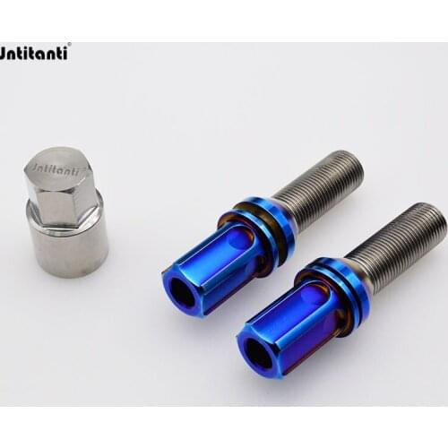 Jntitanti High performance anti-theft head 60 degree cone seat Gr.5 titanium lug bolts M14*1.25*40mm